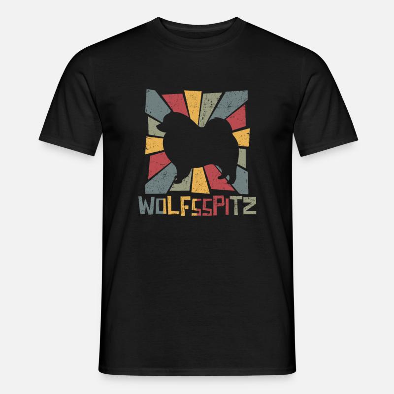Wolfsspitz - Männer T-Shirt - Schwarz