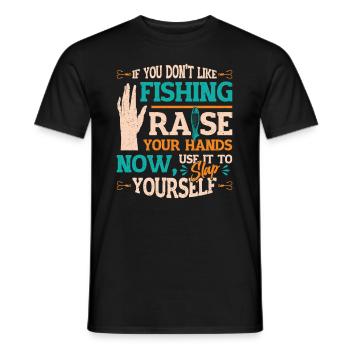 Drôle de pêche en disant Fischer - T-shirt homme - noir - Devant - AI Model Male 178 light (178cm)
