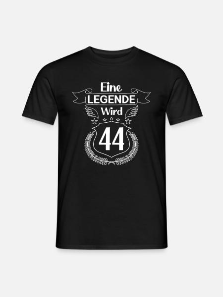 Eine Legende wird 44 - Männer T-Shirt - Schwarz