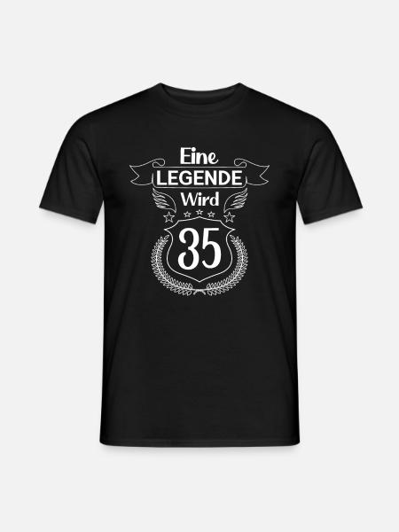 Eine Legende wird 35 - Männer T-Shirt - Schwarz