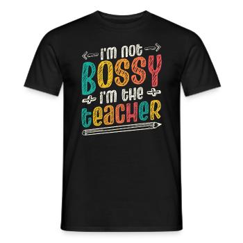 Ich bin nicht herrisch, Ich bin Lehrer - Männer T-Shirt - Schwarz - Vorne - AI Model Male 178 light (178cm)