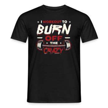 I train like a madman - Men's T-Shirt - black - Front - AI Model Male 178 light (178cm)