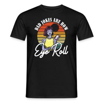 Les blagues de papa sont la façon dont les yeux roulent fête des pères - T-shirt homme - noir - Devant - AI Model Male 178 light (178cm)