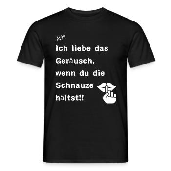 Schnauze halten - Männer T-Shirt - Schwarz - Vorne - AI Model Male 178 light (178cm)