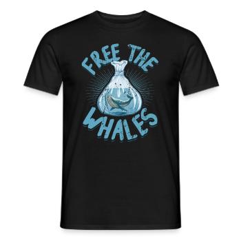 Befreie die Wale - Männer T-Shirt - Schwarz - Vorne - AI Model Male 178 light (178cm)