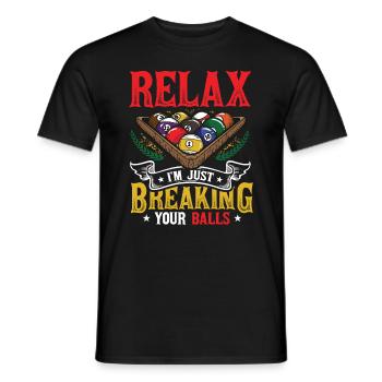 Billards Pool Players - Männer T-Shirt - Schwarz - Vorne - AI Model Male 178 light (178cm)