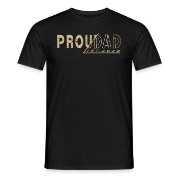 Proudad Proud Father 2020 Father's Day Gift - Men's T-Shirt - black - Front - AI Model Male 178 light (178cm)