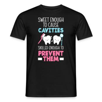 Dentist Dental Assistant Dental Assistant Gift - Men's T-Shirt - black - Front - AI Model Male 178 light (178cm)