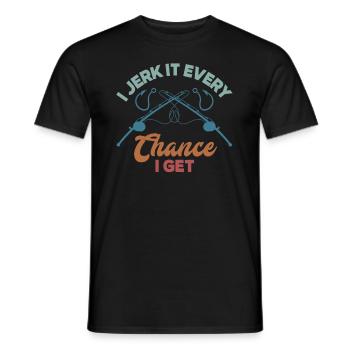 Fun Fishing Angler Fisherman Gift - Men's T-Shirt - black - Front - AI Model Male 178 light (178cm)