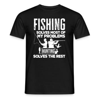 Fun Fishing Angler Fisherman Gift - Men's T-Shirt - black - Front - AI Model Male 178 light (178cm)