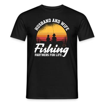Fun Fishing Angler Fisherman Gift - Men's T-Shirt - black - Front - AI Model Male 178 light (178cm)