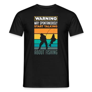 Fun Fishing Angler Fisherman Gift - Men's T-Shirt - black - Front - AI Model Male 178 light (178cm)