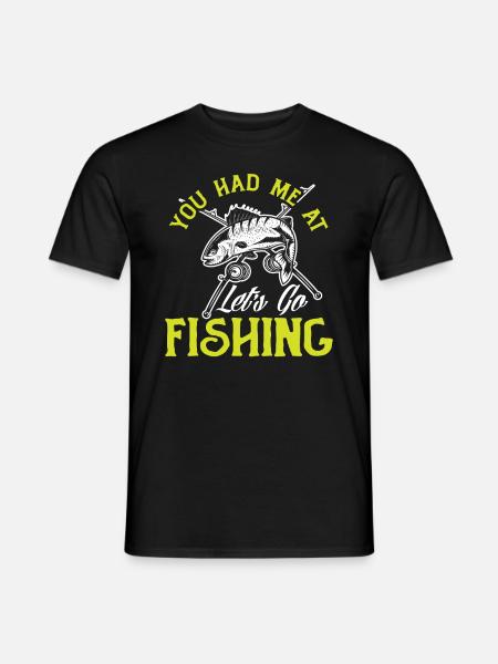 Fun Fishing Angler Fisherman Gift - Men's T-Shirt - black