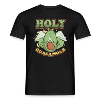 Sacred guacamole funny avocado - Men's T-Shirt - black - Front - AI Model Male 178 light (178cm)