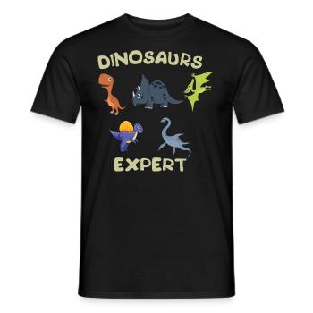 Verschiedene Arten von Dinosaurier-Experten - Männer T-Shirt - Schwarz - Vorne - AI Model Male 178 light (178cm)