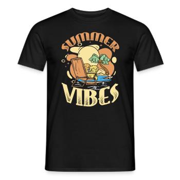 Summer Vibes Beach Club Summer Vacation - Men's T-Shirt - black - Front - AI Model Male 178 light (178cm)