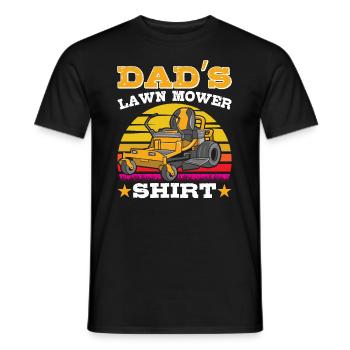 Gartenarbeit Dads Lawn Mower Shirt Rasenpflege - Männer T-Shirt - Schwarz - Vorne - AI Model Male 178 light (178cm)