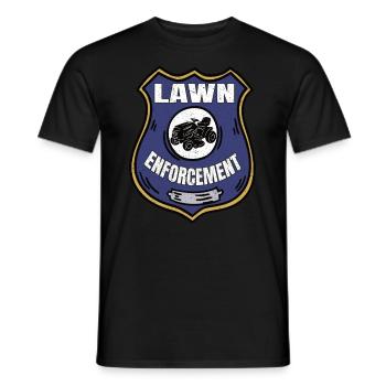 Aufsitzmäher Lawn Enforcement Rasenpflege - Männer T-Shirt - Schwarz - Vorne - AI Model Male 178 light (178cm)