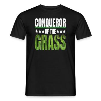 Rasenmäher Conqueror of the Grass Rasenpflege - Männer T-Shirt - Schwarz - Vorne - AI Model Male 178 light (178cm)