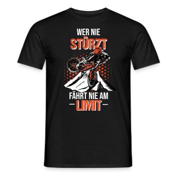 Motocross Dirt Bike Supermoto Supercross Crosser - Männer T-Shirt - Schwarz - Vorne - AI Model Male 178 light (178cm)