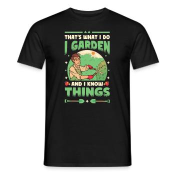 C’est ce que je fais, je jardine et je sais des choses - T-shirt homme - noir - Devant - AI Model Male 178 light (178cm)