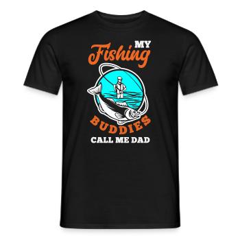 Fun Fishing Angler Fisherman Gift - Men's T-Shirt - black - Front - AI Model Male 178 light (178cm)