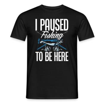 Fun Fishing Angler Fisherman Gift - Men's T-Shirt - black - Front - AI Model Male 178 light (178cm)