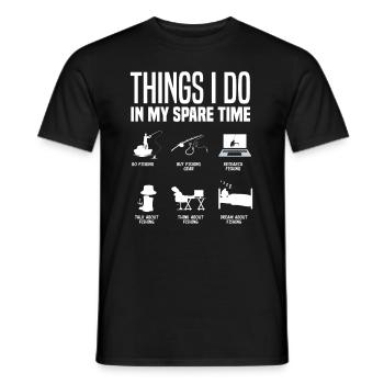 Fun Fishing Angler Fisherman Gift - Men's T-Shirt - black - Front - AI Model Male 178 light (178cm)
