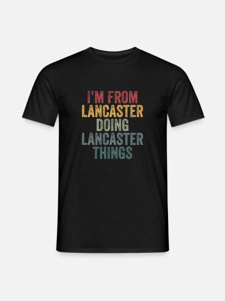Lancaster things city - Men's T-Shirt - black