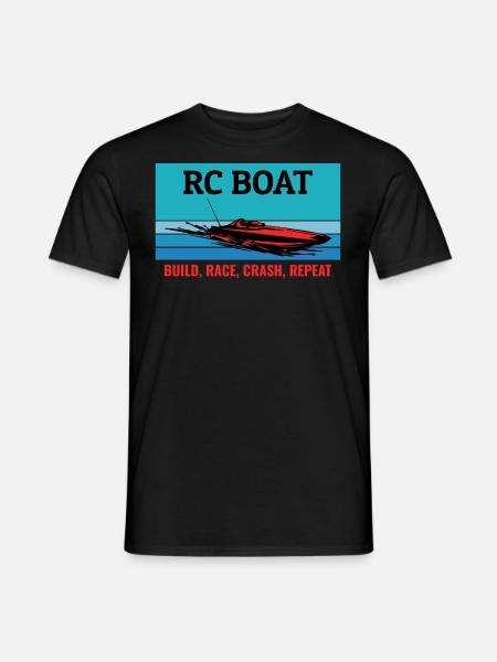 Rc Boat Racing Elektro-Motorboot Schnellboot-Rennen - Männer T-Shirt - Schwarz