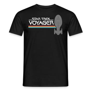 Star Trek Voyager Regenbogen Logo - T-shirt homme - noir - Devant - AI Model Male 178 light (178cm)