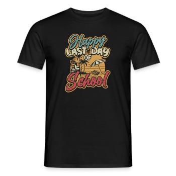 Joyeux dernier jour d’école - T-shirt homme - noir - Devant - AI Model Male 178 light (178cm)