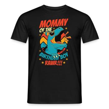 Dinosaure Maman d’Birthday Boy - T-shirt homme - noir - Devant - AI Model Male 178 light (178cm)