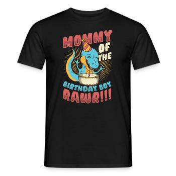 Dinosaure Maman d’Birthday Boy - T-shirt homme - noir - Devant - AI Model Male 178 light (178cm)