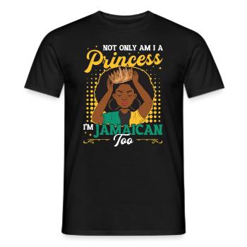 Princesse jamaïcaine, je suis jamaïcaine. - T-shirt homme - noir - Devant - AI Model Male 178 light (178cm)