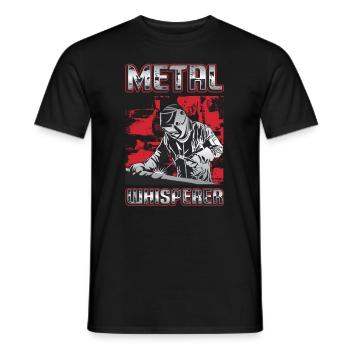 Welding Metal Whisperer Welder - Men's T-Shirt - black - Front - AI Model Male 178 light (178cm)