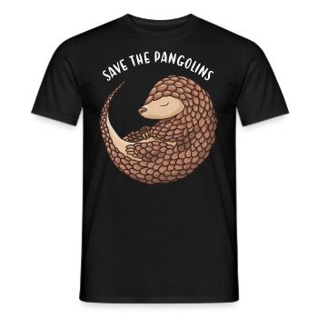 Save The Pangolins Pangolin - Men's T-Shirt - black - Front - AI Model Male 178 light (178cm)