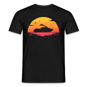 sunrise jet ski Jetski water sport - Men's T-Shirt - black - Front - AI Model Male 178 light (178cm)
