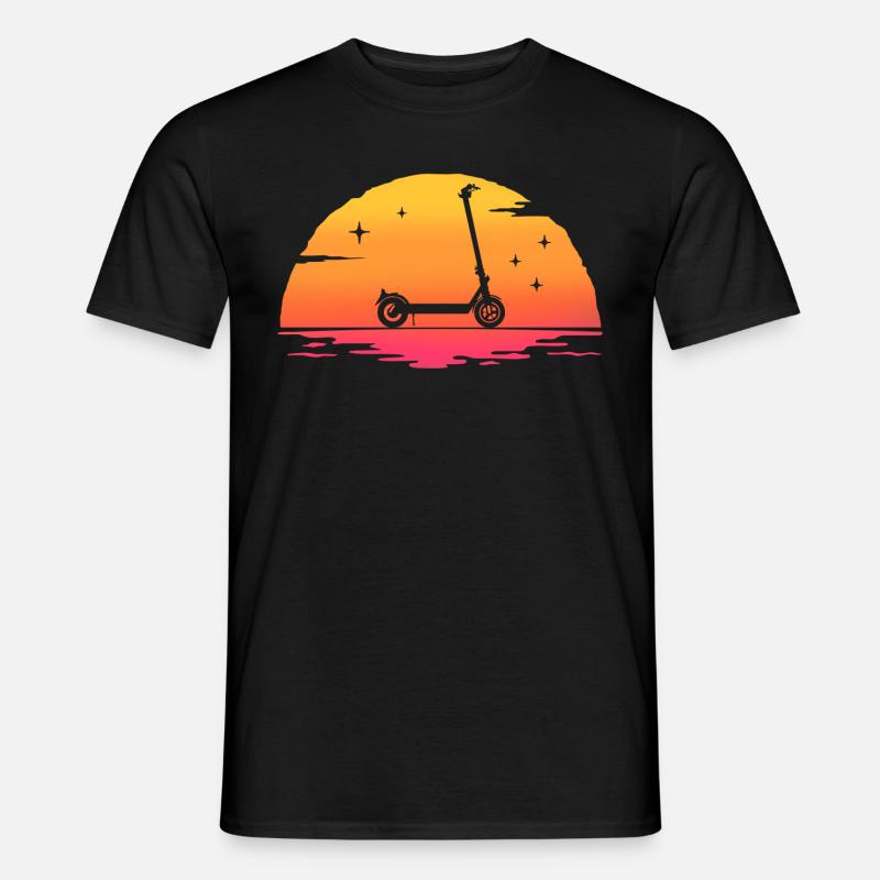 Sonnenaufgang Roller Retro Roller Roller - Männer T-Shirt - Schwarz