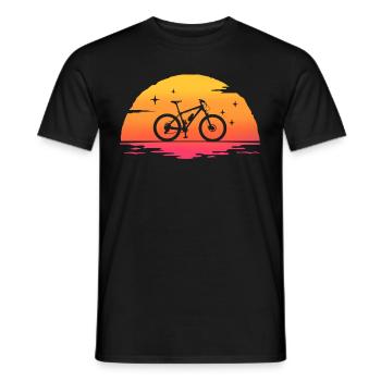 sunrise t-shirt vélo de montagne vtt vélo - T-shirt homme - noir - Devant - AI Model Male 178 light (178cm)