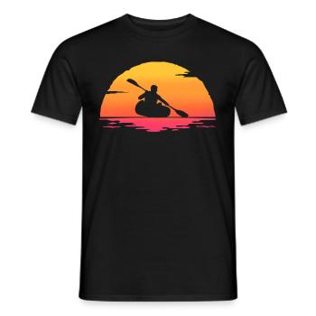 sunrise canoë canoéiste kayak pagayer kayakiste - T-shirt homme - noir - Devant - AI Model Male 178 light (178cm)
