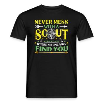 Ne jouez jamais avec un scout - T-shirt homme - noir - Devant - AI Model Male 178 light (178cm)