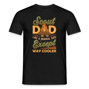 Scout Dad like a normal dad, only much cooler - Men's T-Shirt - black - Front - AI Model Male 178 light (178cm)