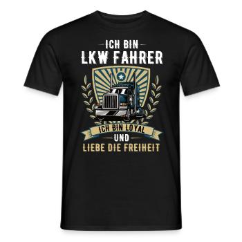 Lkw Trucker Fernfahrer Truck lkw fahrer brummi - Männer T-Shirt - Schwarz - Vorne - AI Model Male 178 light (178cm)