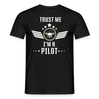 Drone Drone Pilot Drones quadcopter drone - Men's T-Shirt - black - Front - AI Model Male 178 light (178cm)
