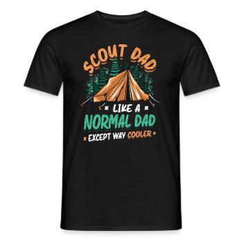 Scout Dad like a normal dad, only much cooler - Men's T-Shirt - black - Front - AI Model Male 178 light (178cm)