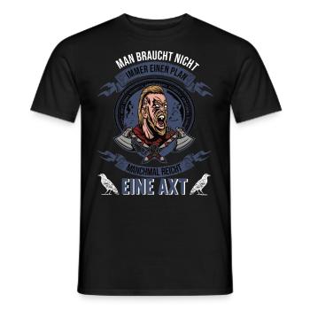 Wikinger Krieger Nordmann Axt Valhalla Nordmänner - Männer T-Shirt - Schwarz - Vorne - AI Model Male 178 light (178cm)