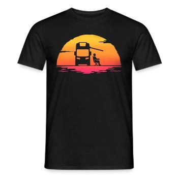 Sunrise Camper Camping Wohnmobil - Männer T-Shirt - Schwarz - Vorne - AI Model Male 178 light (178cm)