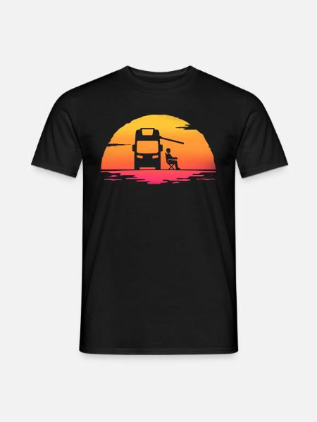 Sunrise Camper Camping Wohnmobil - Männer T-Shirt - Schwarz