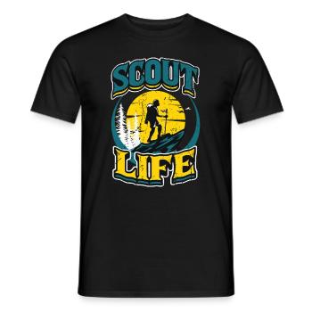 Scout Life Scout Camping Outdoor Scout - T-shirt homme - noir - Devant - AI Model Male 178 light (178cm)